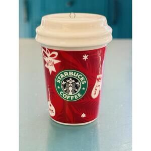 2009 Starbucks Red Holiday Cup Christmas Ornament 2 1/2" Tall
